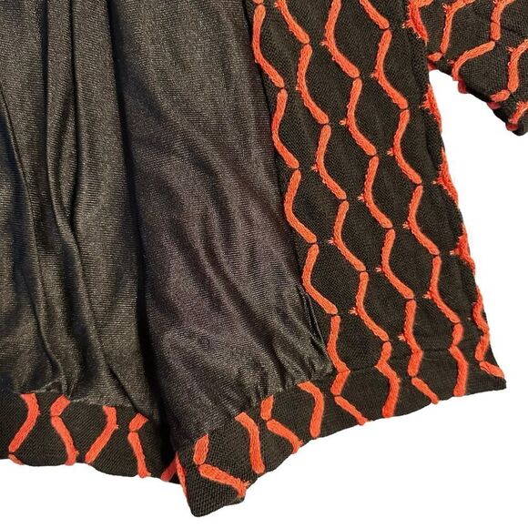 Knitss black and orange Morgan Virgin Wool Jersey knit jacket size Small - Picture 8 of 14